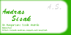 andras sisak business card